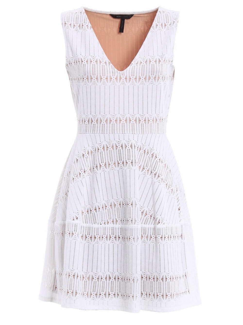 BCBGMaxAzria Amberly Crochet Fit and Flare Dress